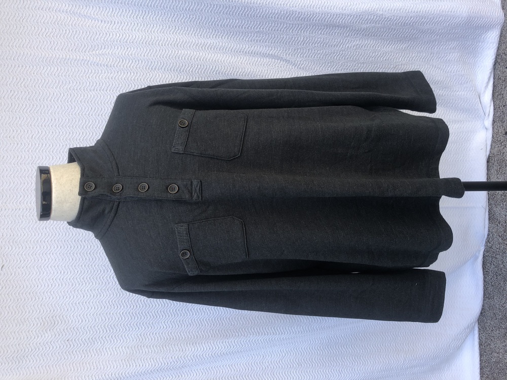 Lucky Brand Charcoal Gray Mens Sweater Pullover Long Sleeve Size XXL